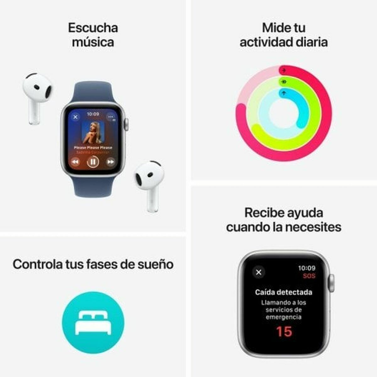 Apple Smartwatch Apple Mxep3Ql/A 1,78" Blau Ø 44 Mm