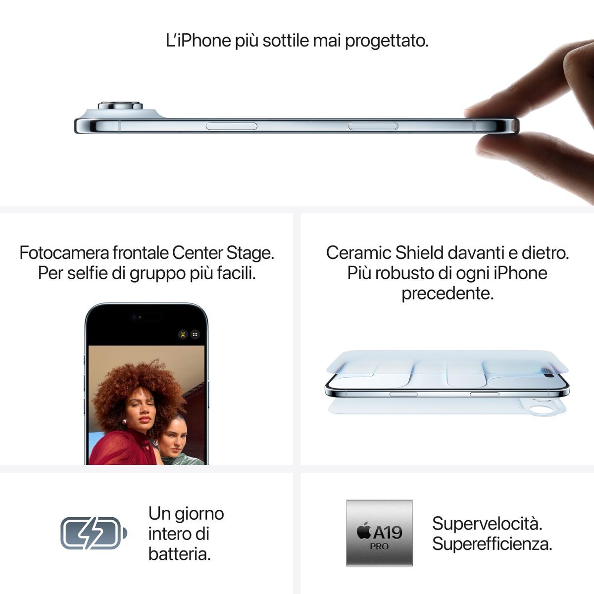 Apple Smartphone Apple Iphone 17 Air Octa Core 12 Gb Ram 1 Tb Blau 6,5"