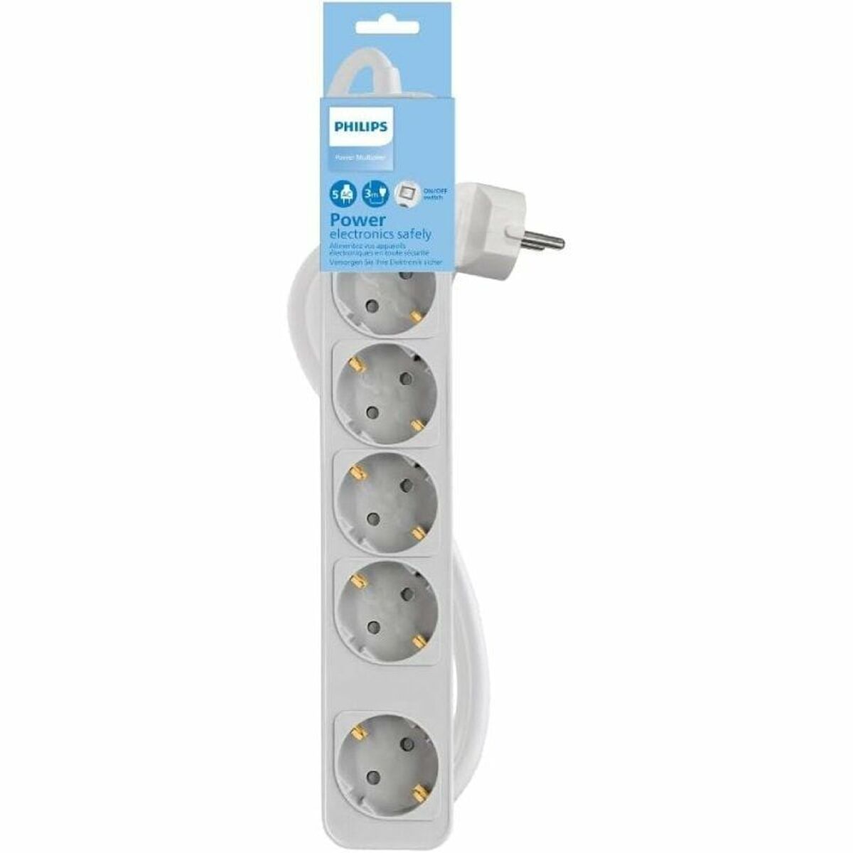 Philips Steckerleiste Mit 5 Steckdosen Und Schalter Philips Chp2154W/12