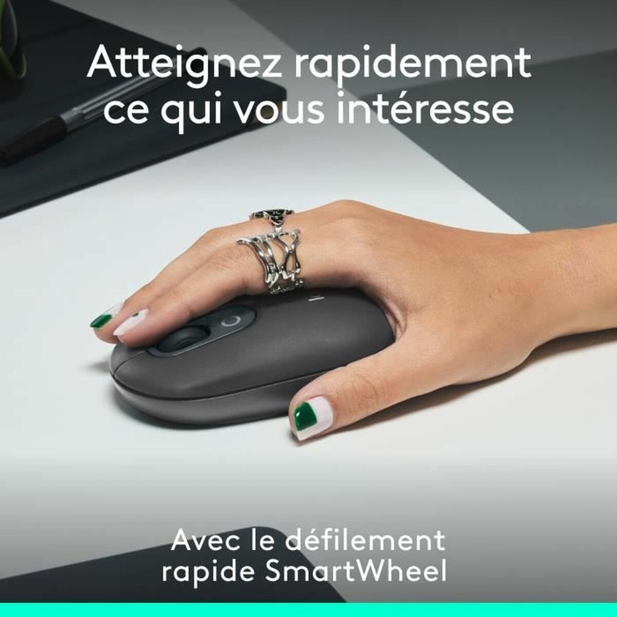 Logitech Drahtlose Bluetooth Maus Logitech Pop Dunkelgrau