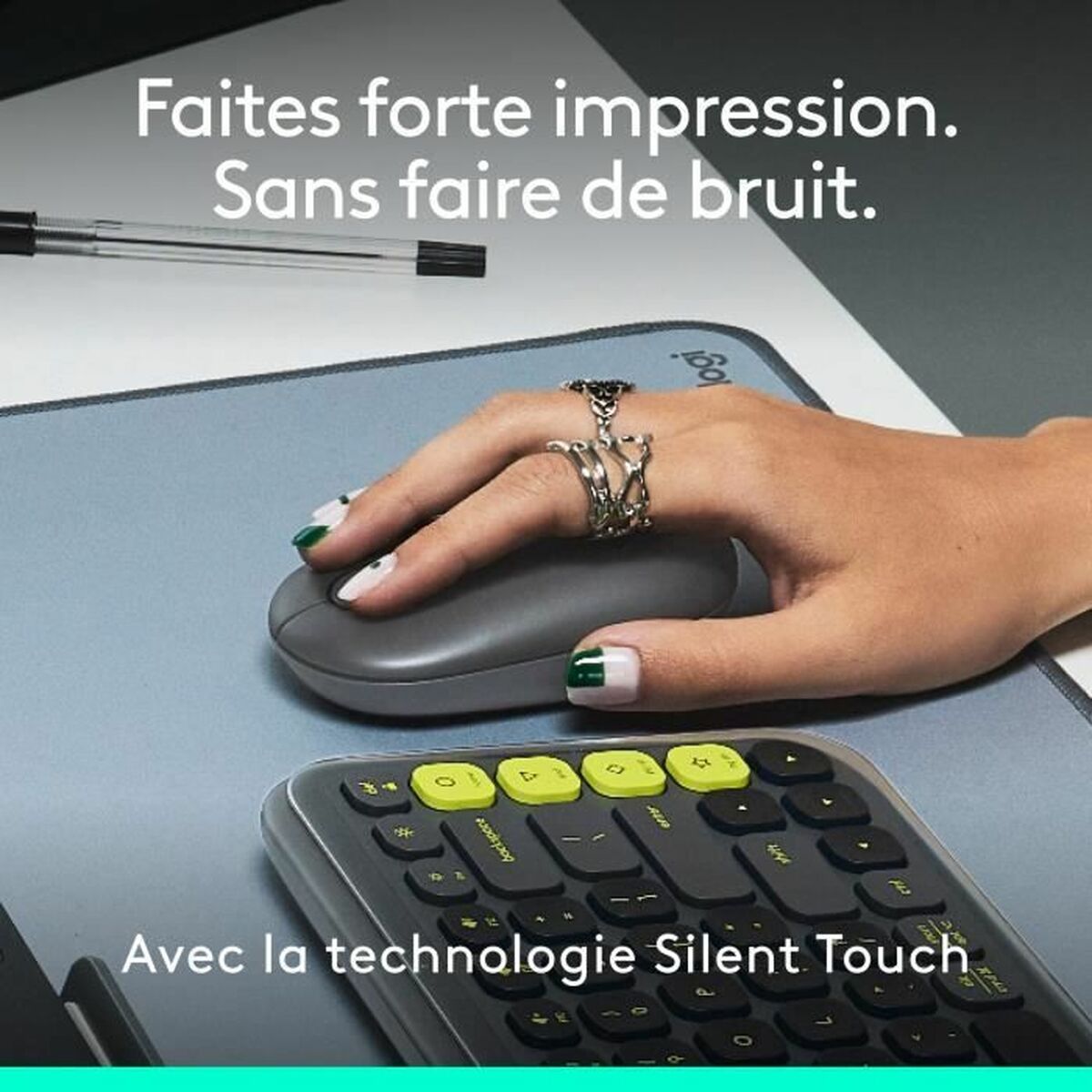 Logitech Drahtlose Bluetooth Maus Logitech Pop Dunkelgrau
