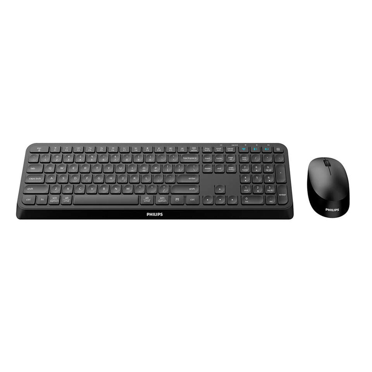 Philips Tastatur Mit Maus Philips Spt6407B/16 Schwarz Qwerty Us