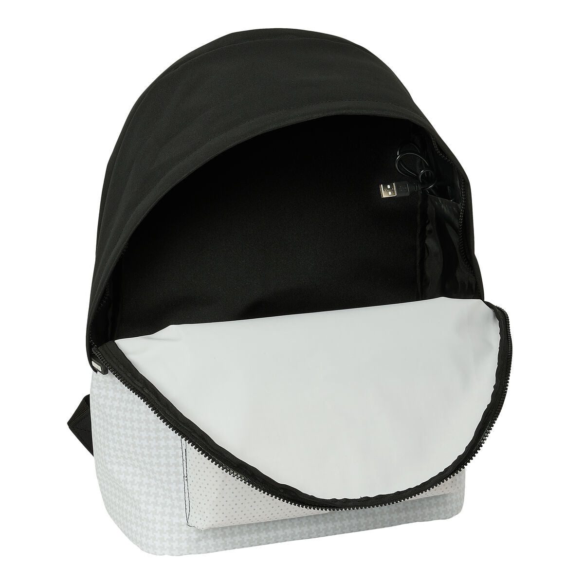 Real Madrid C.f. Laptoptasche Real Madrid C.f. 24/25 Weiß Grau 31 X 44 X 18 Cm 15,6"