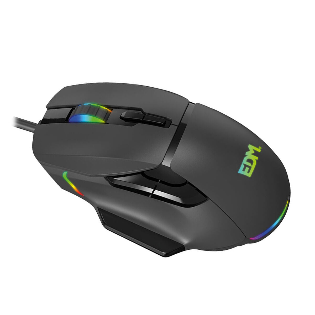 Edm Product Led Gaming-Maus Edm 07753 For Players Schwarz 7200 Dpi
