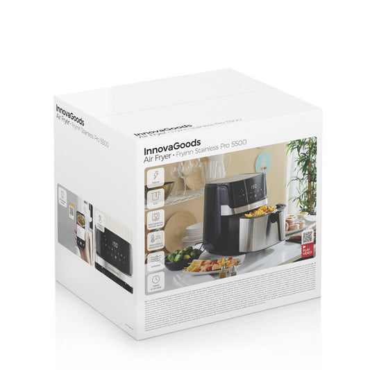 Innovagoods Heißluftfritteuse Innovagoods Fryinn Pro 5500 Schwarz 1700 W 5,5 L Edelstahl