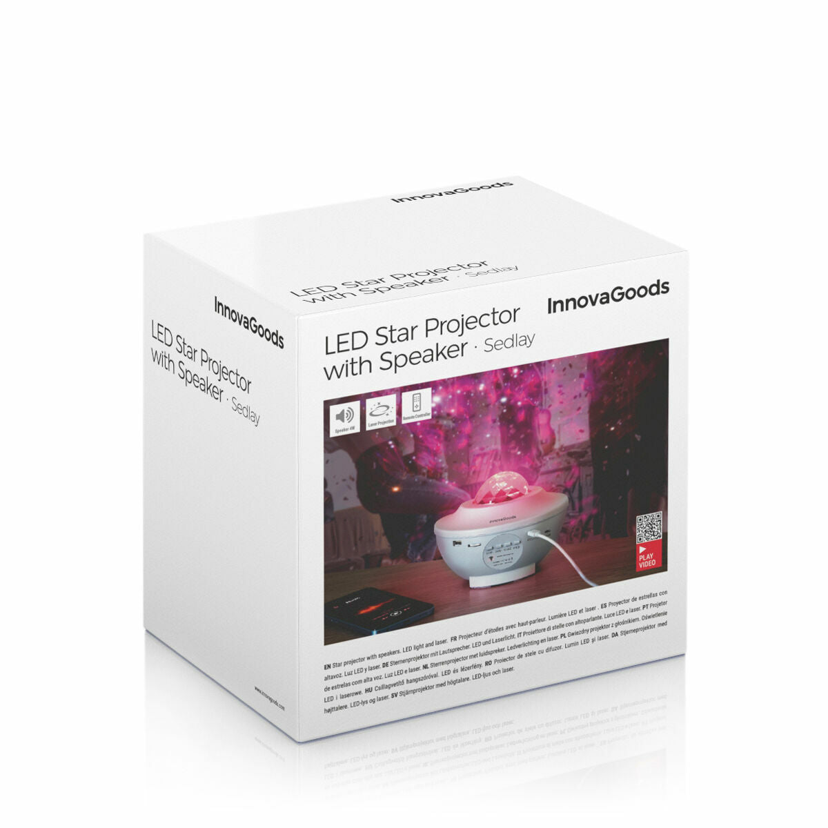 Innovagoods Led-Sternenprojektor Mit Lautsprecher Sedlay Innovagoods