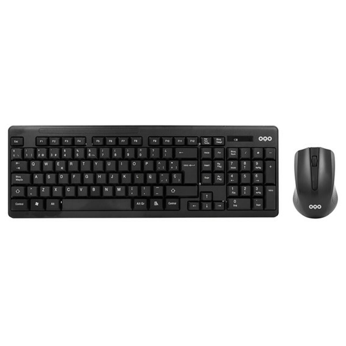 Oqo Tastatur Mit Maus Oqo Tr002-W Schwarz Bunt Qwerty Spanisch