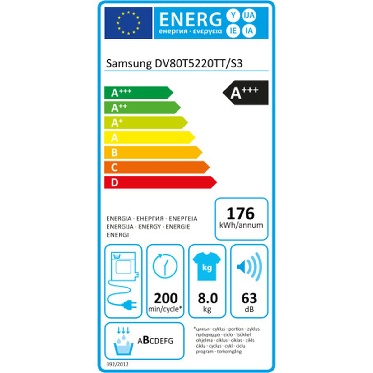 Samsung Trockner Samsung Dv80T5220Tts3 8 Kg