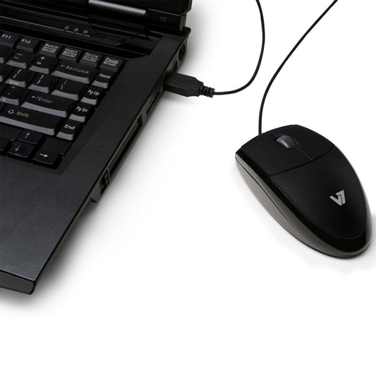 V7 Mouse V7 Mv3000010-Blk-5E Schwarz 1000 Dpi