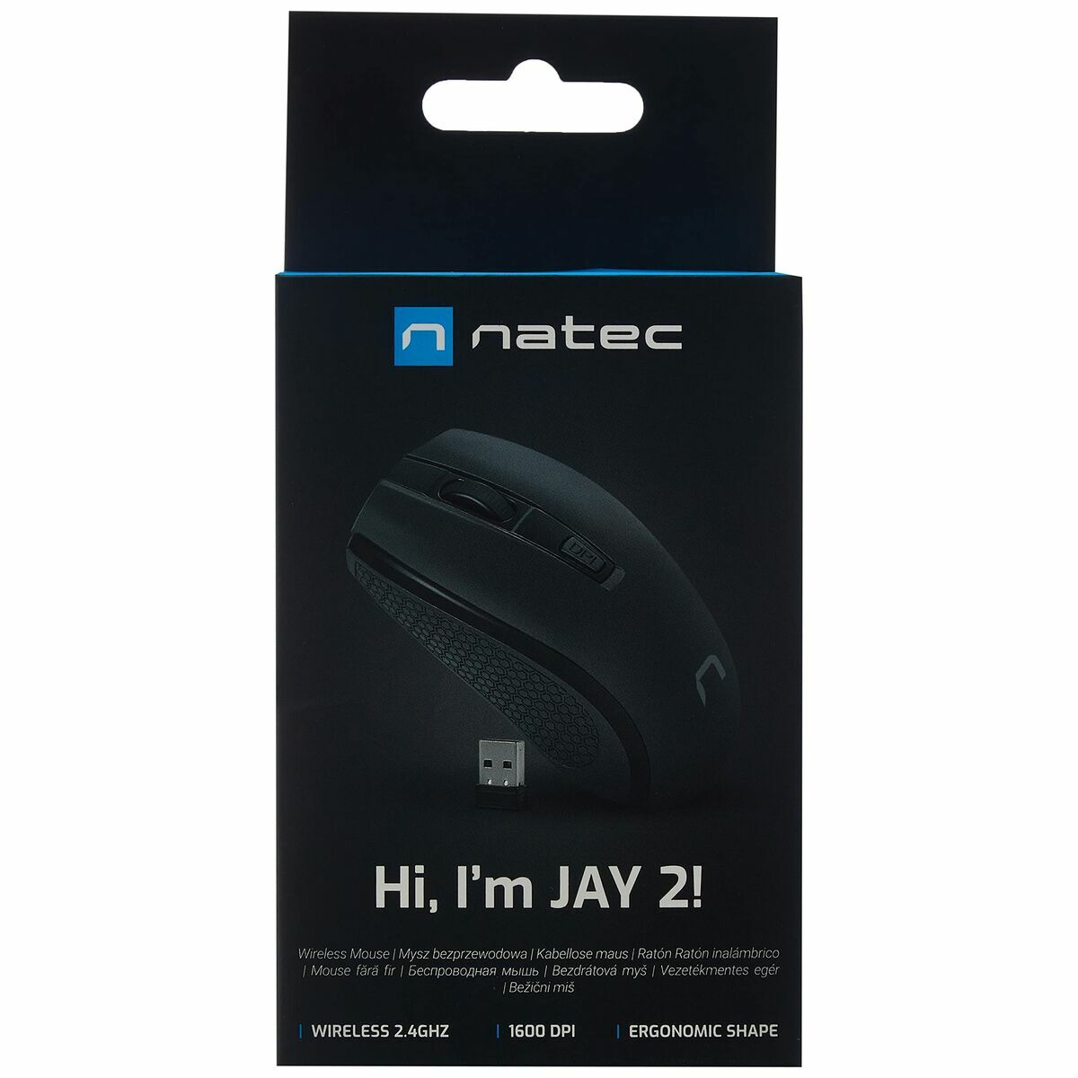 Natec Schnurlose Mouse Natec Jay 2 Schwarz 1600 Dpi Wireless
