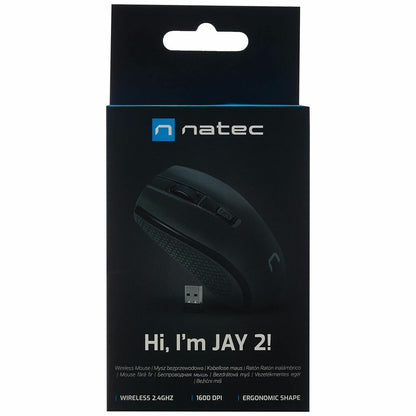 Natec Schnurlose Mouse Natec Jay 2 Schwarz 1600 Dpi Wireless