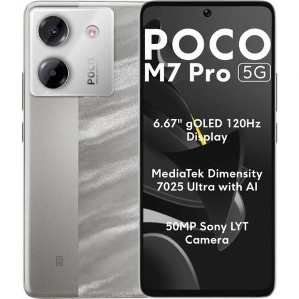 Xiaomi Smartphone Xiaomi Poco M7P 5G 12-512 Sv Octa Core 12 Gb Ram 512 Gb Silberfarben