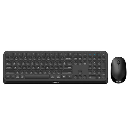 Philips Tastatur Mit Maus Philips Spt6407B/16 Schwarz Qwerty Us