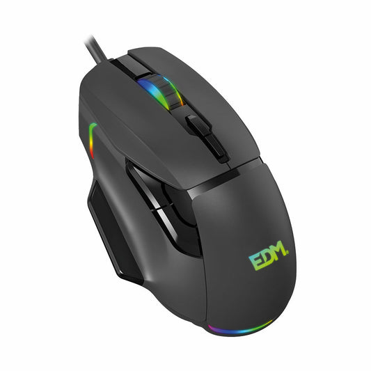 Edm Product Led Gaming-Maus Edm 07753 For Players Schwarz 7200 Dpi