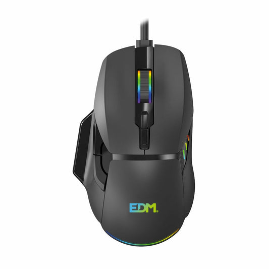 Edm Product Led Gaming-Maus Edm 07753 For Players Schwarz 7200 Dpi