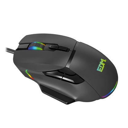 Edm Product Led Gaming-Maus Edm 07753 For Players Schwarz 7200 Dpi