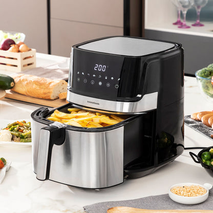 Innovagoods Heißluftfritteuse Innovagoods Fryinn Pro 5500 Schwarz 1700 W 5,5 L Edelstahl