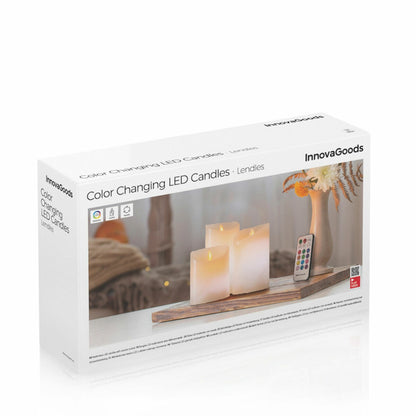 Innovagoods Mehrfarbige Led-Kerzen Flammeneffekt Mit Fernbedienung Lendles Innovagoods 3 Stück