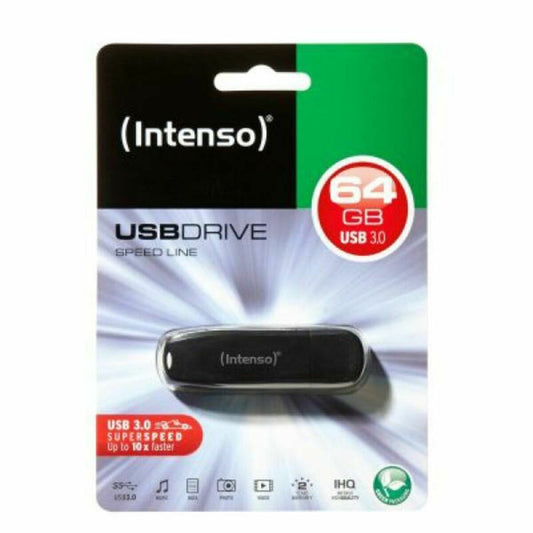 Intenso Usb Pendrive Intenso Usb 3.0 64 Gb Schwarz 64 Gb