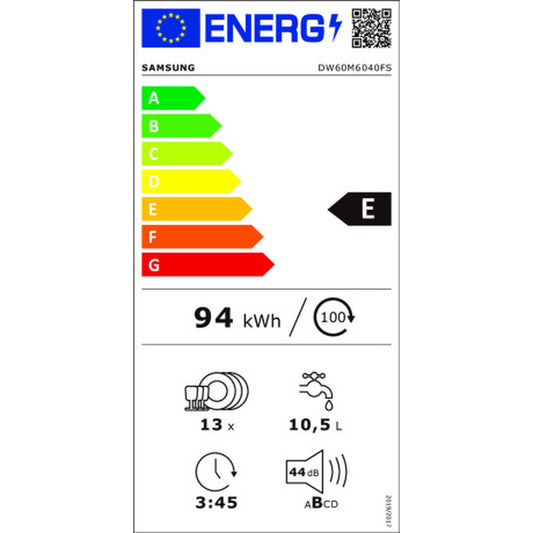 Samsung Geschirrspüler Samsung Dw60M6040Fs/Ec 60 Cm