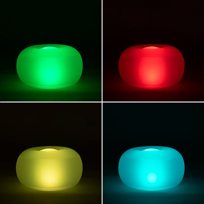 Innovagoods Aufblasbarer Hocker Mit Mehrfarbiger Led-Beleuchtung Und Fernbedienung Pulight Innovagoods